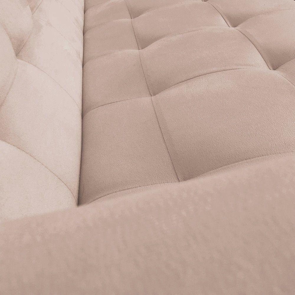 Sofá 3 Lugares Arezzo Suede Bege D´rossi - 4