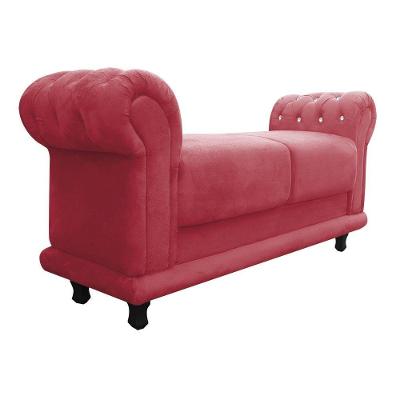 Recamier Barcelona Suede Rose com Strass