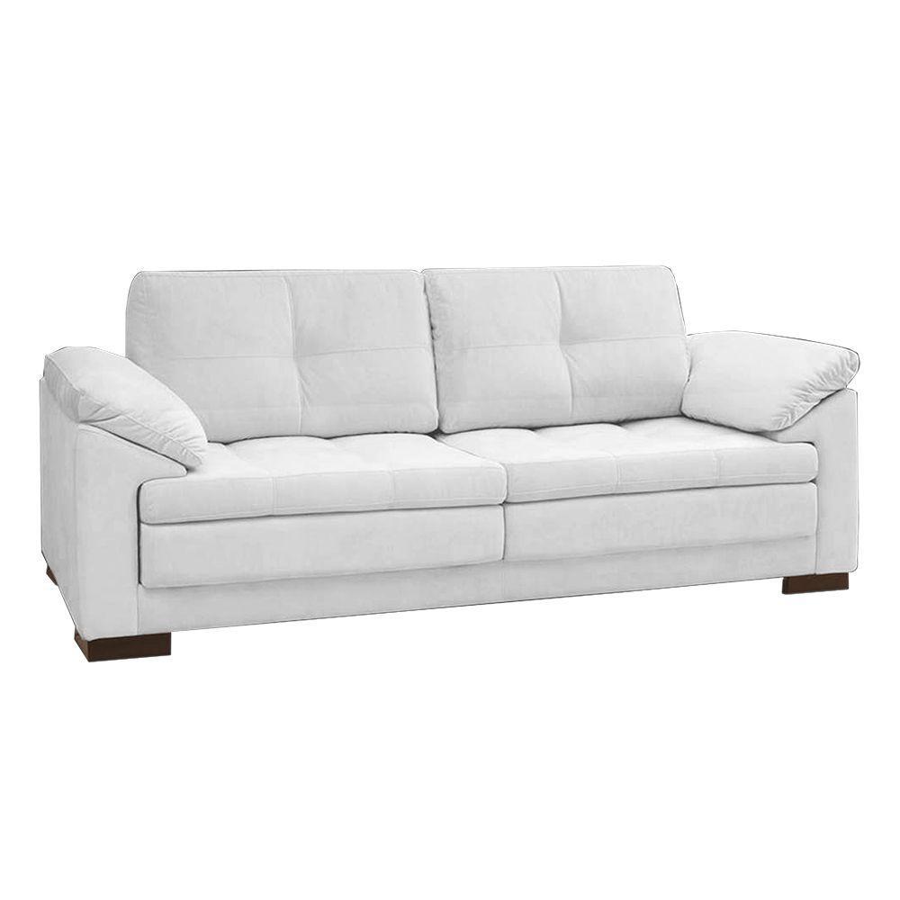 Sofá Retrátil Bali 2 Lugares Couro 175Cm Pés de Madeira - 9