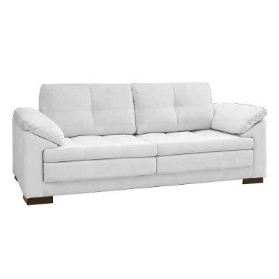 Sofá Retrátil Bali 2 Lugares Couro 175Cm Pés de Madeira