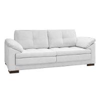 Sofá Retrátil Bali 2 Lugares Couro 175Cm Pés de Madeira - 1