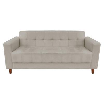 Sofá 3 Lugares Arezzo Suede Marrom Rato