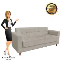 Sofá 3 Lugares Arezzo Suede Marrom Rato - 3