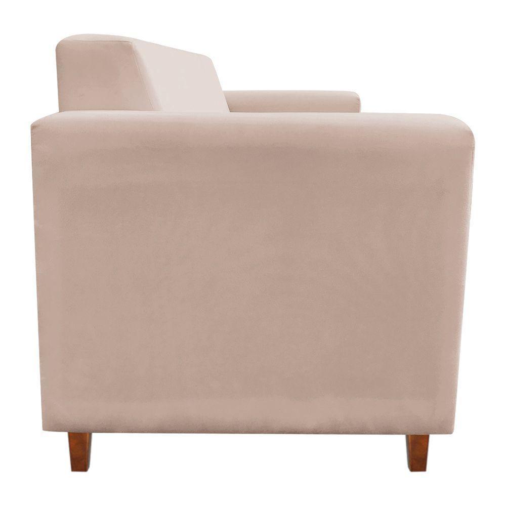 Sofá 3 Lugares Arezzo Suede Bege - 2