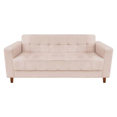 Sofá 3 Lugares Arezzo Suede Bege