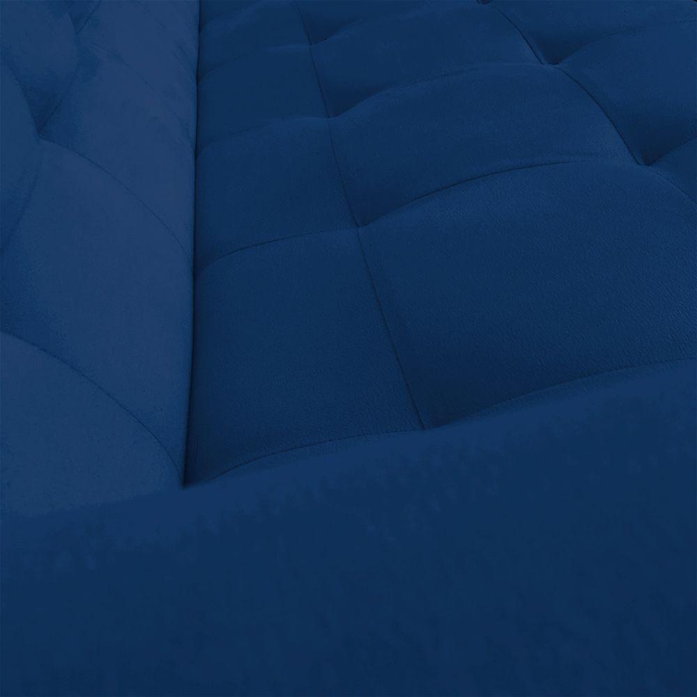 Sofá 3 Lugares Arezzo Suede Azul Marinho - 5