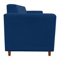Sofá 3 Lugares Arezzo Suede Azul Marinho