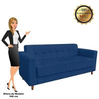 Sofá 3 Lugares Arezzo Suede Azul Marinho - 7