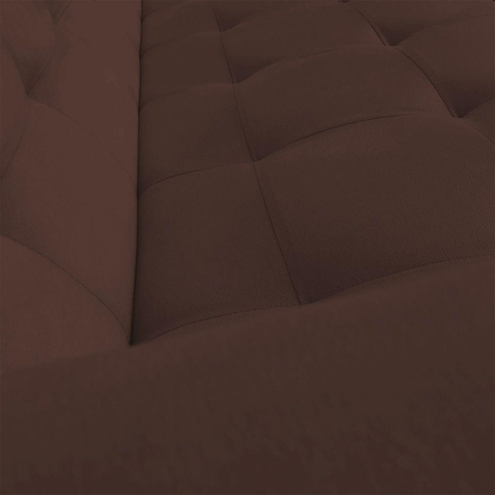 Sofá 3 Lugares Arezzo Suede Marrom - 4