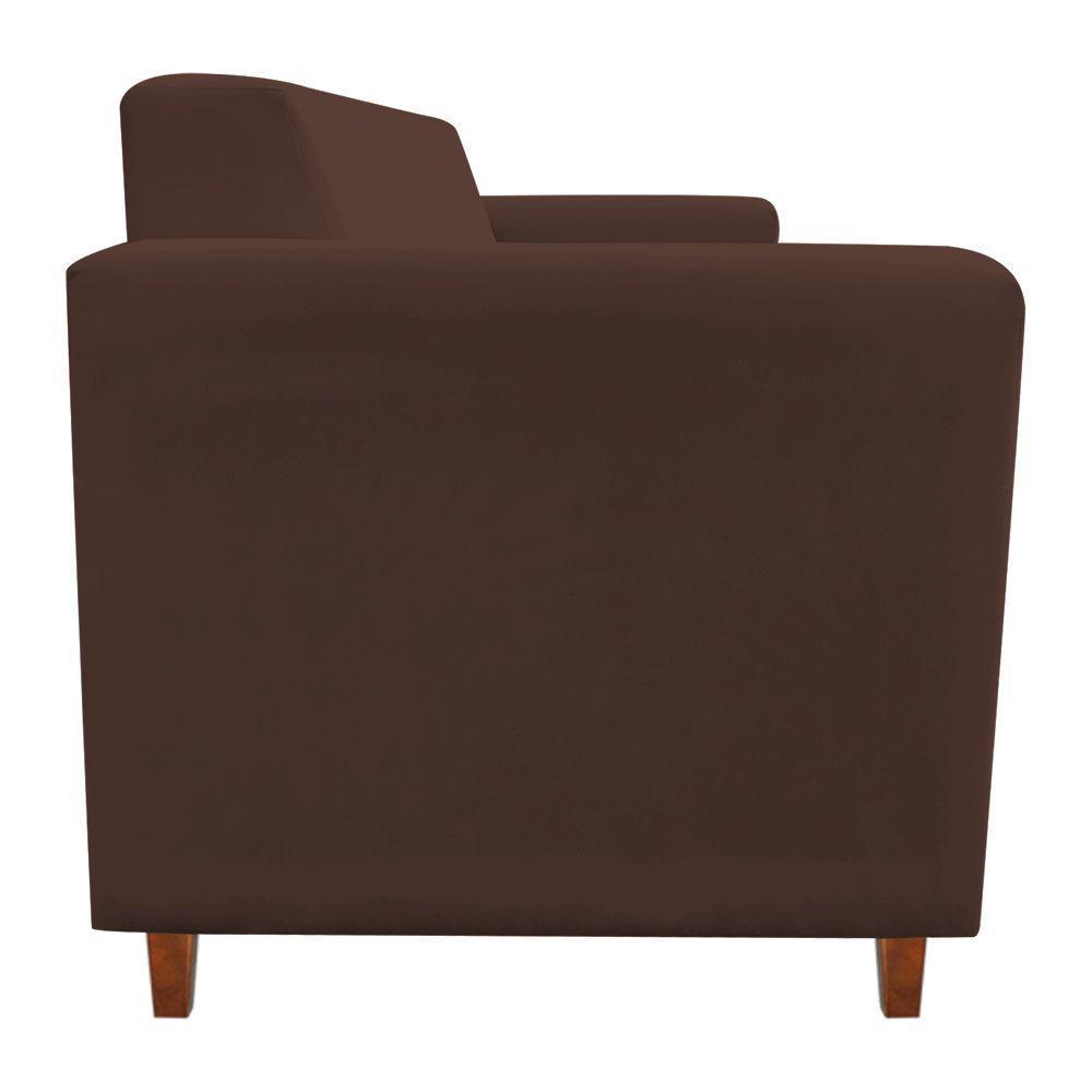 Sofá 3 Lugares Arezzo Suede Marrom - 5