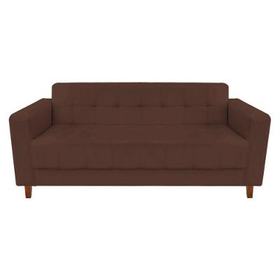 Sofá 3 Lugares Arezzo Suede Marrom