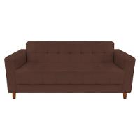 Sofá 3 Lugares Arezzo Suede Marrom - 1