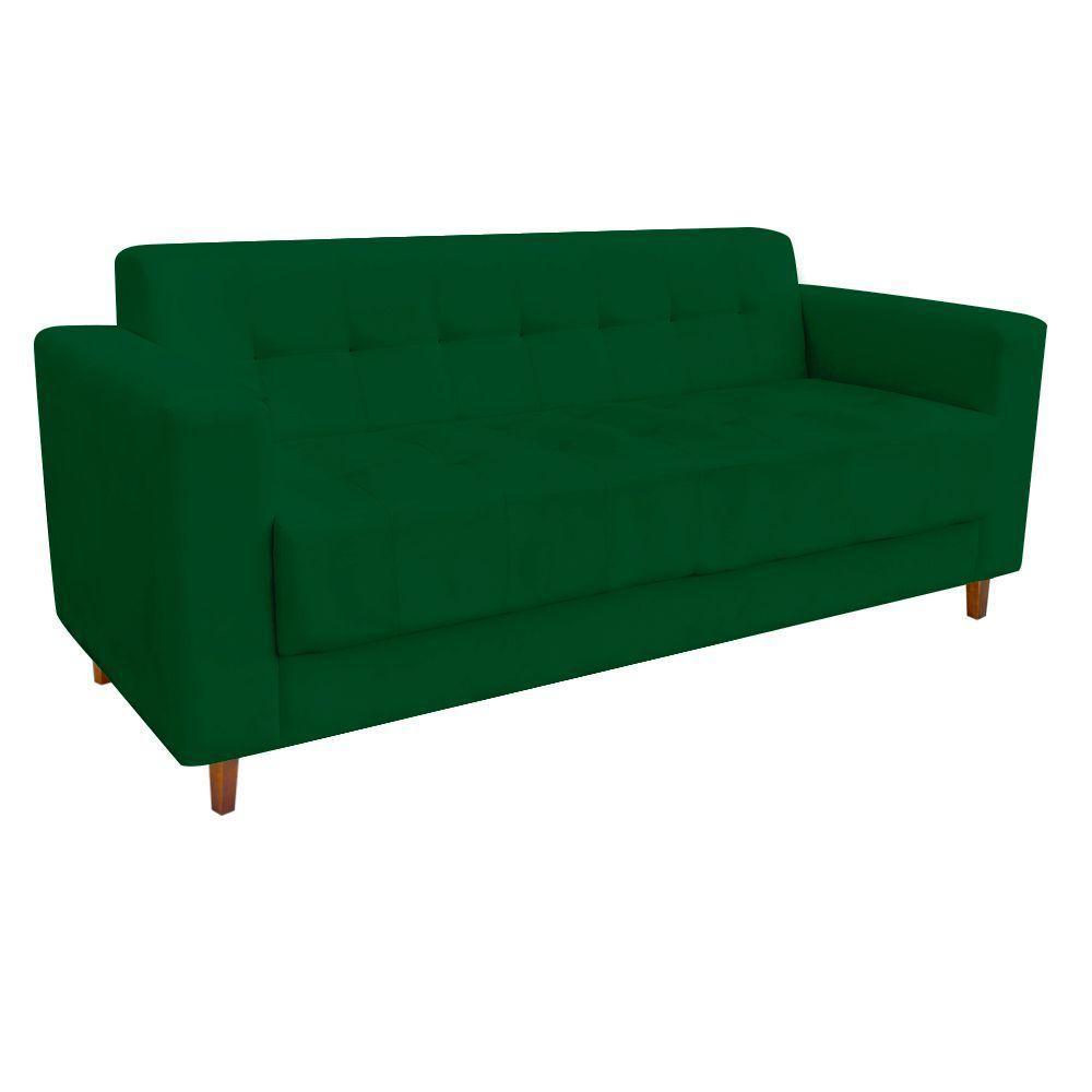 Sofá 3 Lugares Arezzo Suede Verde - 6