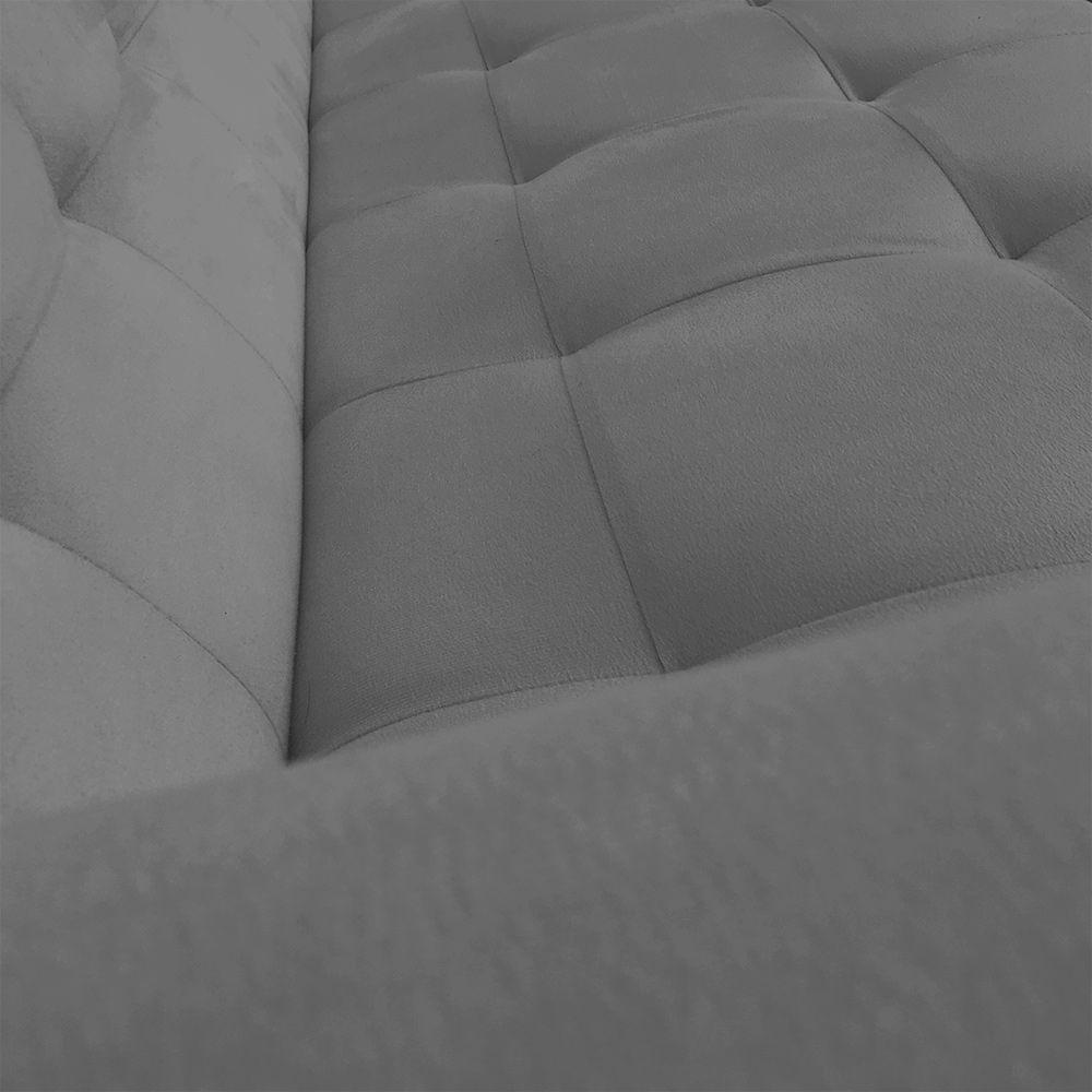 Sofá 3 Lugares Arezzo Suede Grafite - 6