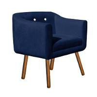 Kit Sofá 02 Lugares e 02 Poltronas Julia Azul Com Strass - 10