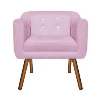 Kit 01 Namoradeira e 01 Poltrona Julia Rosa Com Strass - 3