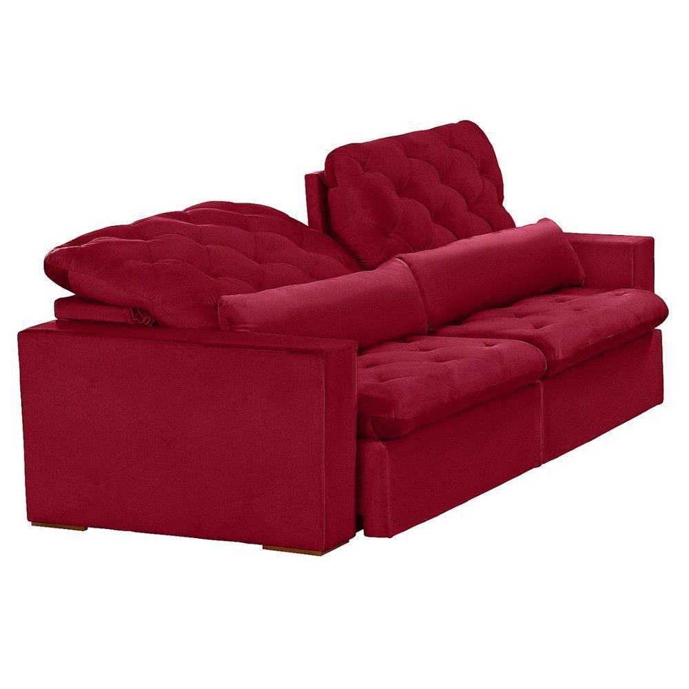 Sofá Modular 5 Lugares 2.50M Retrátil E Reclinável Vermelho - 5