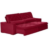 Sofá Modular 5 Lugares 2.50M Retrátil E Reclinável Vermelho - 8