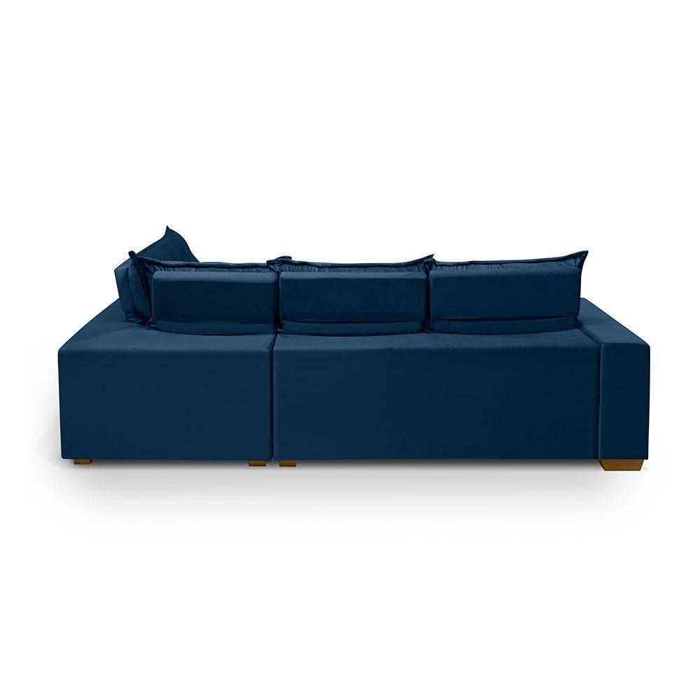 Sofá De Canto 5 Lugares 270cm Retrátil E Reclinável Azul - 2