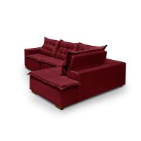 Sofá De Canto 5 Lugares 270cm Retrátil E Reclinável Vermelho