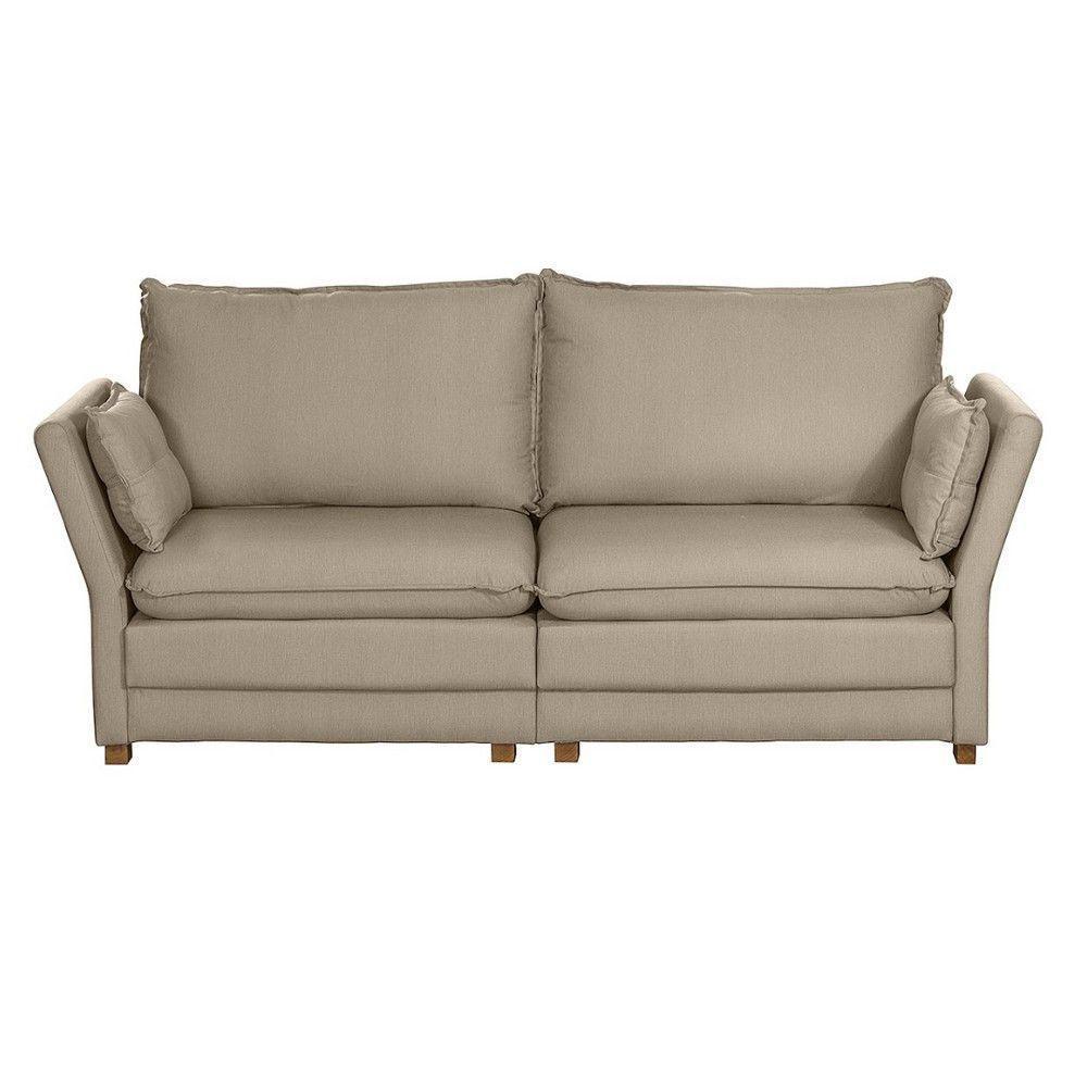 Sofá Natal Living Com 4 Lugares 2.20 Mt Linho Corriente Bege - 9