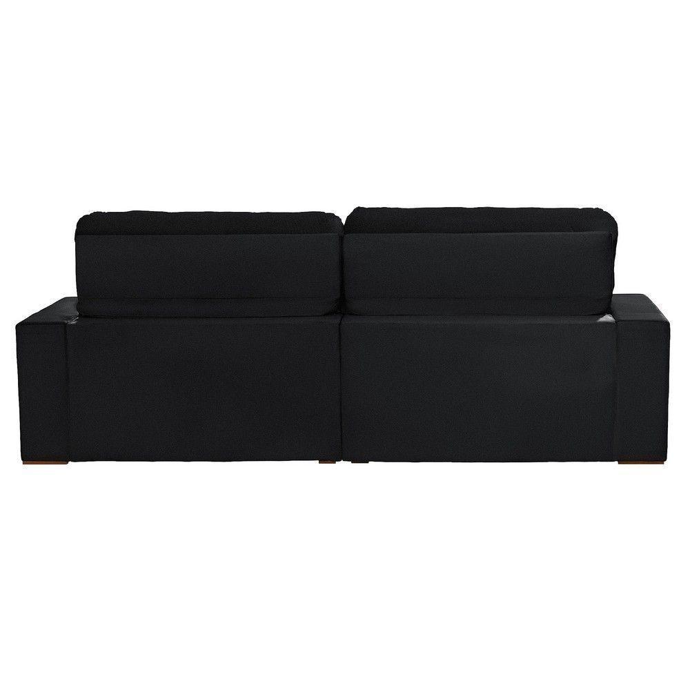 Sofá Modular 4 Lugares 2.30M Retrátil E Reclinável Preto - 2
