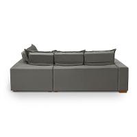 Sofá De Canto 5 Lugares 270cm Retrátil E Reclinável Cinza - 2