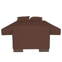 Sofá Cama 2 Lugares para Sala de Estar Lisboa Suede Marrom