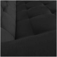 Sofá 03 Lugares Arezzo Suede Preto Castanho - 5