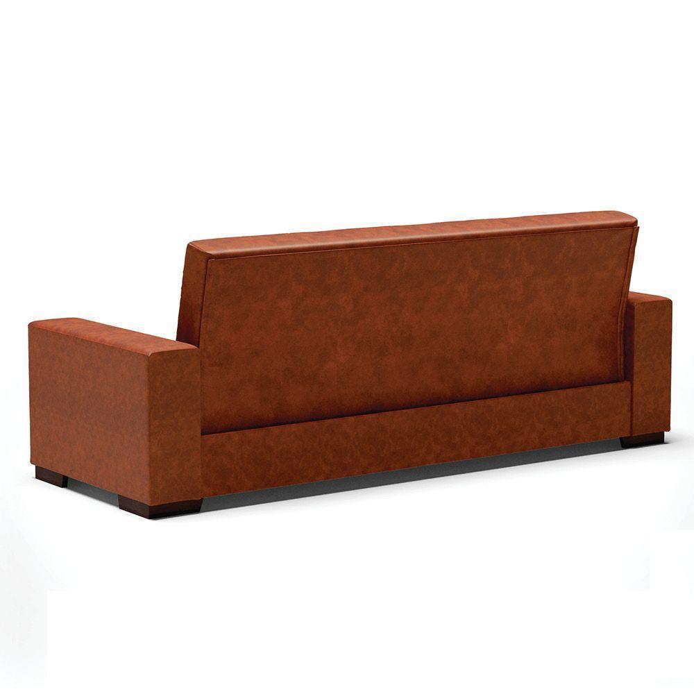 Sofá Cama 02 Lugares Corano Nozes Pés De Madeira - 5