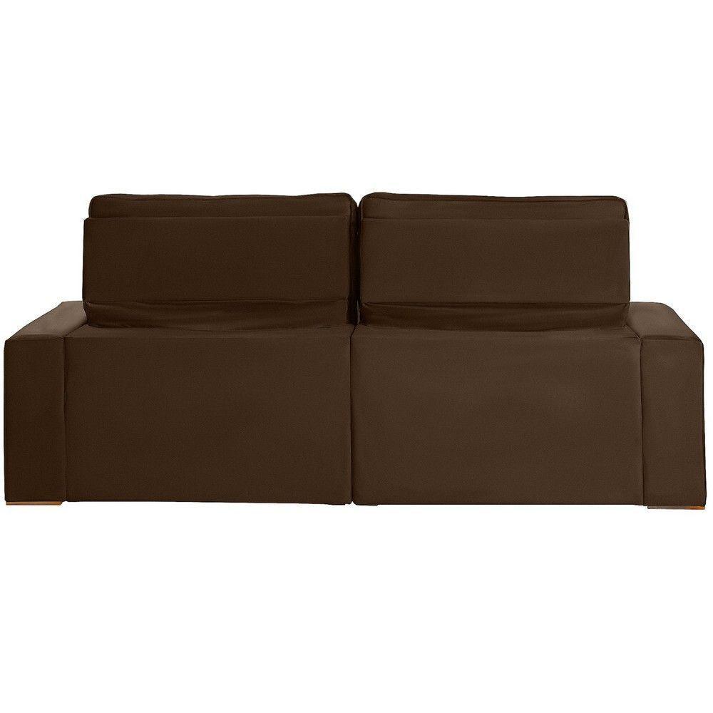 Sofá Modular 5 Lugares 2.50M Retrátil E Reclinável Marrom - 2