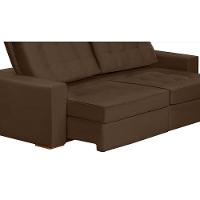 Sofá Modular 5 Lugares 2.50M Retrátil E Reclinável Marrom - 11