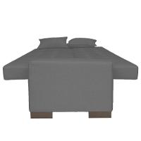 Sofá Cama 2 Lugares para Sala de Estar Lisboa Suede Grafite - 5