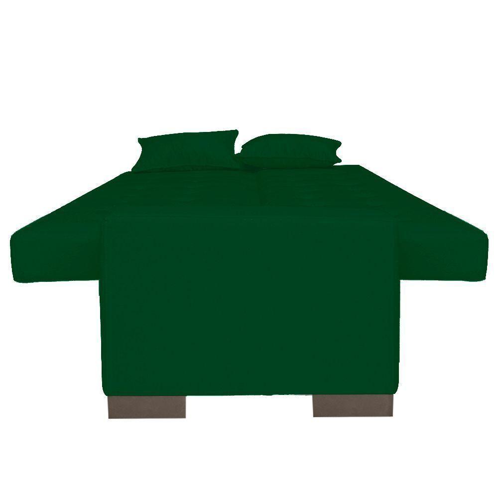 Sofá Cama 2 Lugares para Sala de Estar Lisboa Suede Verde - 5