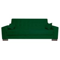 Sofá Cama 2 Lugares para Sala de Estar Lisboa Suede Verde - 1