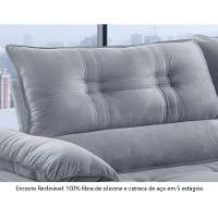 Sofá Retrátil E Reclinável Atenas 1,80m 2 Lugares Prata