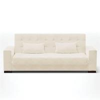 Sofá Cama 02 Lugares Veludo Bege Pés De Madeira - 7