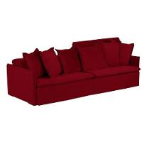 Sofá 4 Lugares Com Molas Retrátil E Reclinável Vermelho