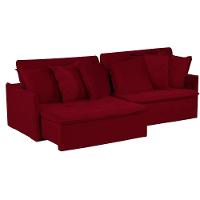 Sofá 4 Lugares Com Molas Retrátil E Reclinável Vermelho - 5