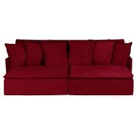 Sofá 4 Lugares Com Molas Retrátil E Reclinável Vermelho - 8