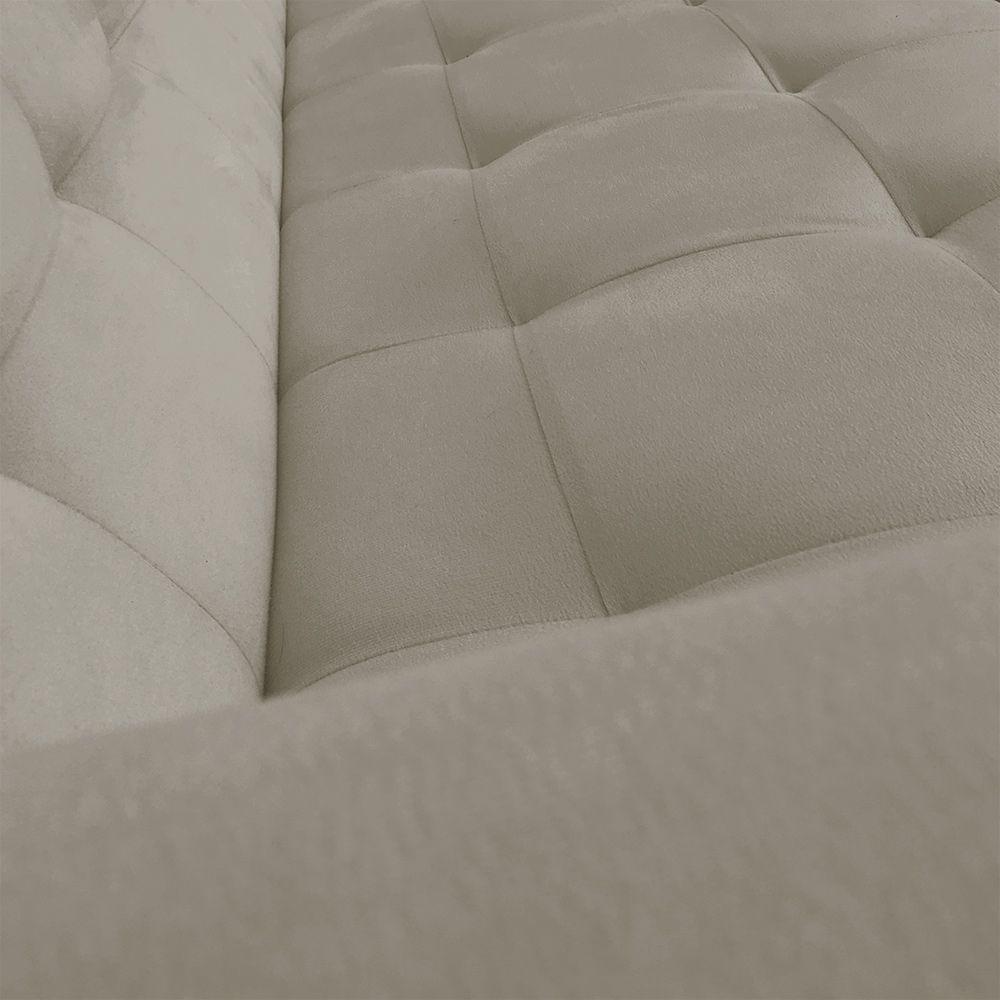 Sofá 03 Lugares Arezzo Suede Marrom Castanho - 3