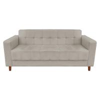 Sofá 03 Lugares Arezzo Suede Marrom Castanho - 1
