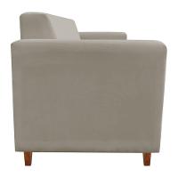 Sofá 03 Lugares Arezzo Suede Marrom Castanho