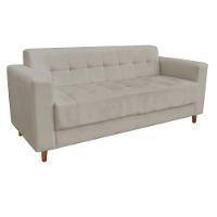 Sofá 03 Lugares Arezzo Suede Marrom Castanho - 6