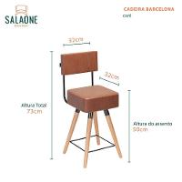 Kit 2 Cadeiras Barcelona Cor Café - Speciale Home Café - 3
