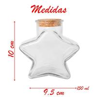 Kit 4 Potes De Vidro Estrela Com Tampa 150ml - 2