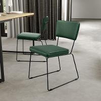 Kit 6 Cadeiras Estofada Sala De Jantar Base Aço Facto Verde Musgo - 9