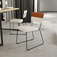 Kit 06 Cadeiras Faixa Couríssimo Camel Linho Champagne - 13