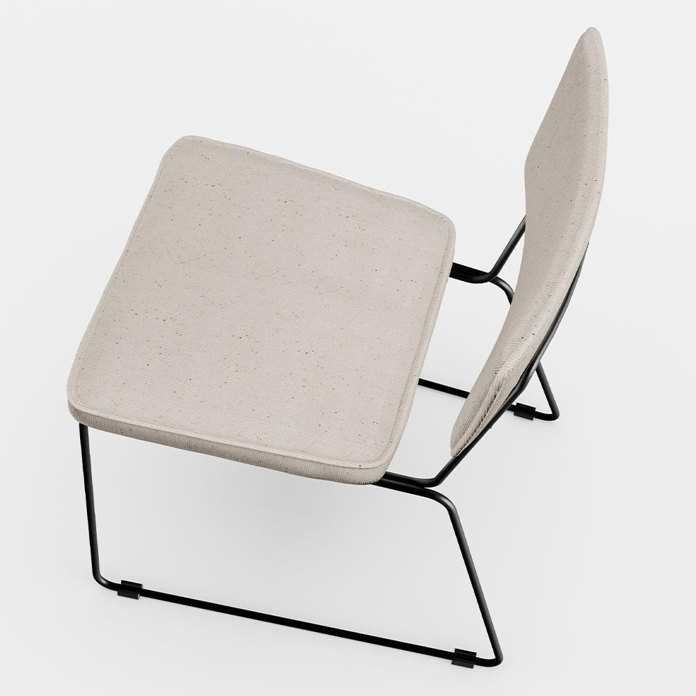 Kit 4 Cadeiras Estofada Para Sala De Jantar Base Em Aço Cru - 2