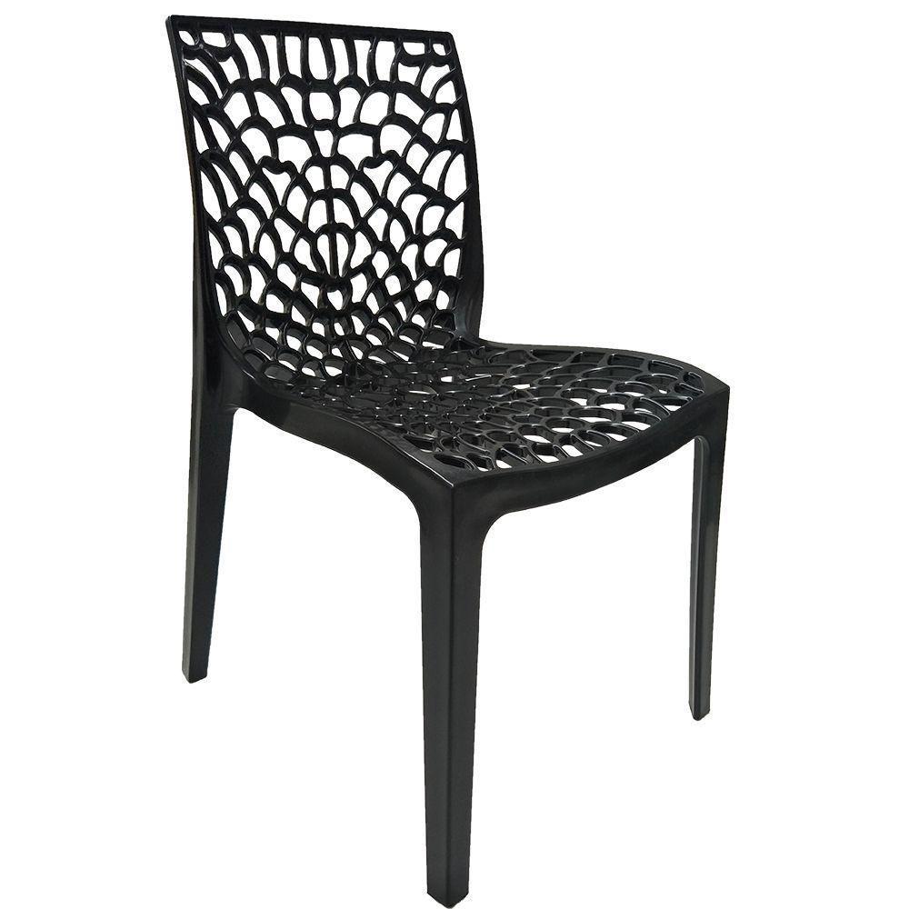 Kit 04 Cadeiras Sala De Jantar Gruvyer F03 Preto - 3